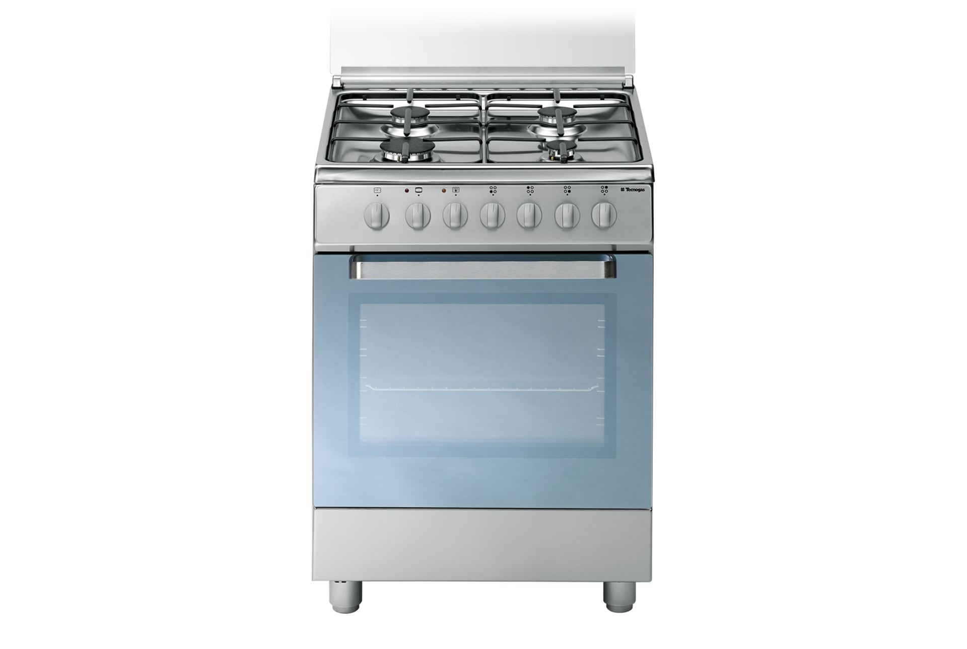 Cucina TECNOGAS 60×60 Forno Gas 4 Fuochi INOX – D62NXS