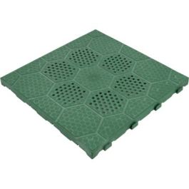 Piastrella autobloccante pp verde cm 40×40 h.cm 2,5 conf. da 4pz