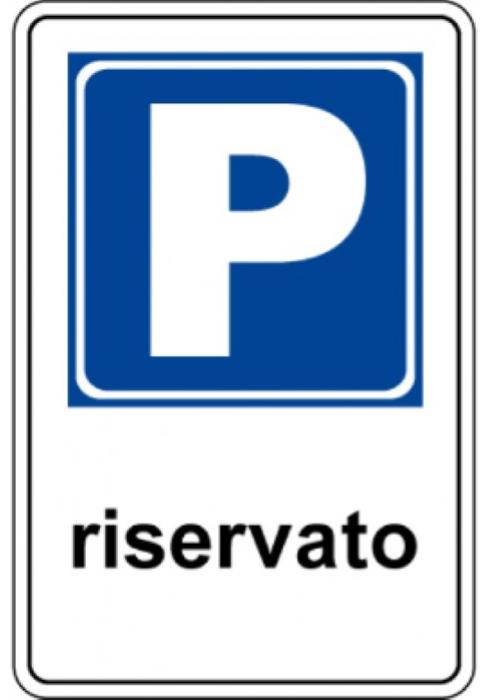 CARTELLO ALLUMINIO PARCHEGGIO RISERVATO 400X600