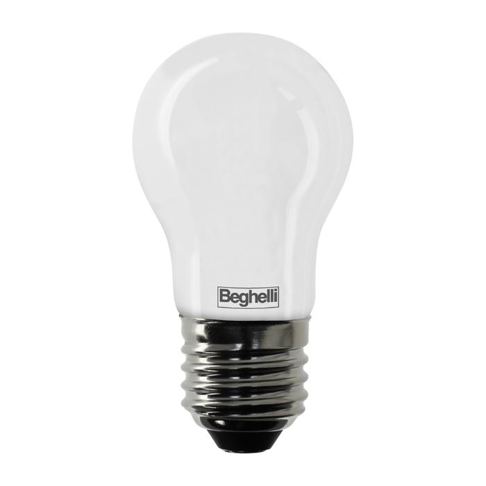 Lampada LED TuttoVetro 6W E27 Luce calda Beghelli 56544, 3000°K, 600 Lumen, Resa 50W, Sfera