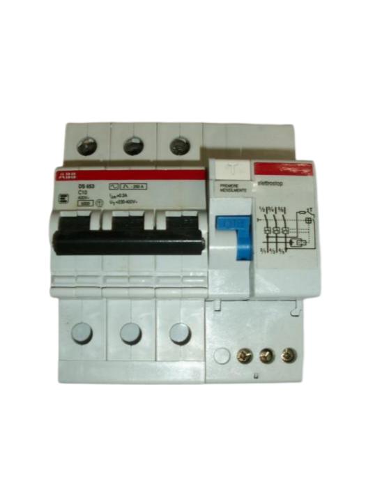 DIFFERENZIALE MAGNETOTERMICO 3 POLI ABB -DS653C10A03