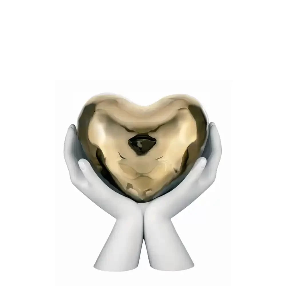 Scultura ‘Mani Cuore’ Oro/Bianco – Bongelli Preziosi