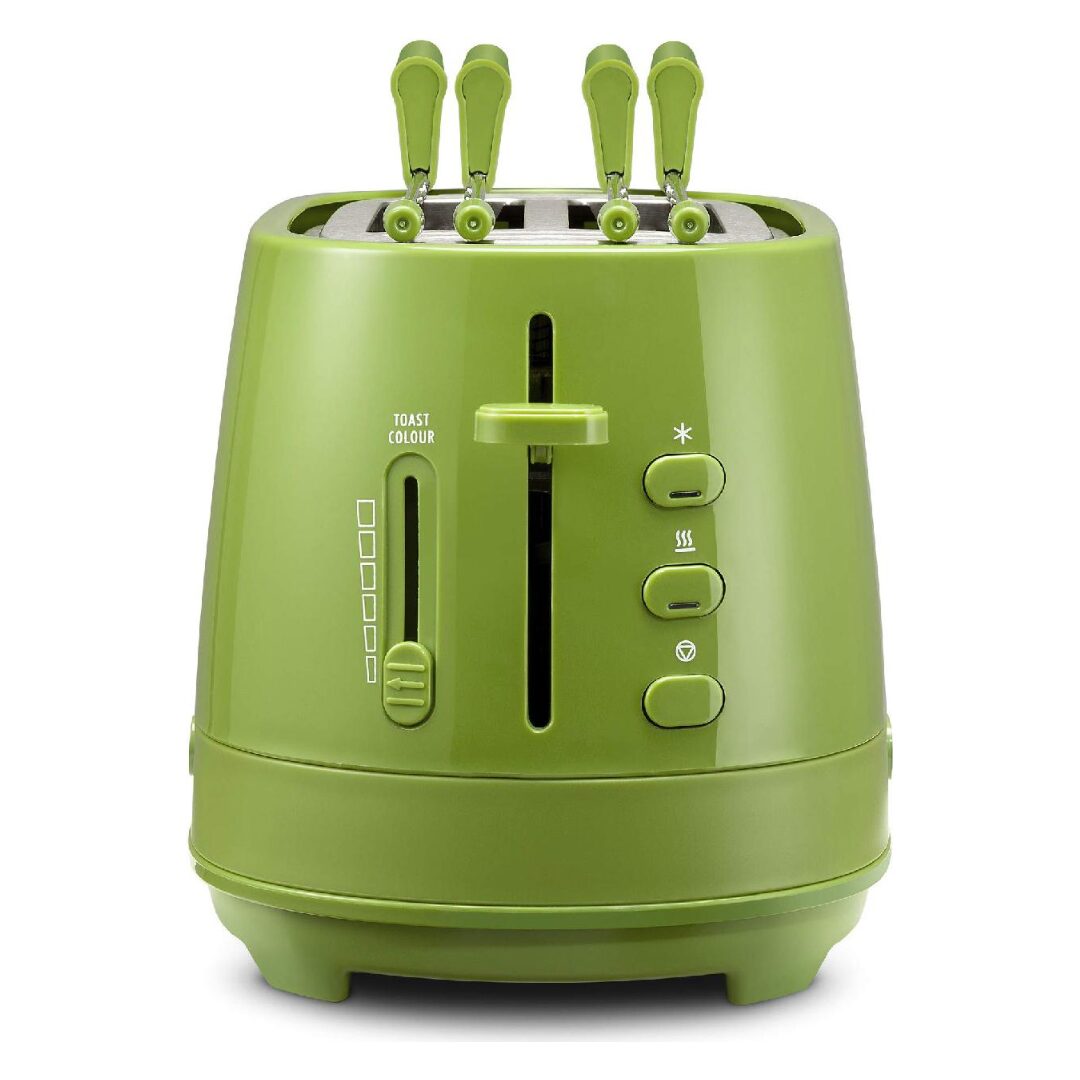 Tostapane con pinze DE LONGHI 2 Fette 550 Watt verde – Ctlap2203