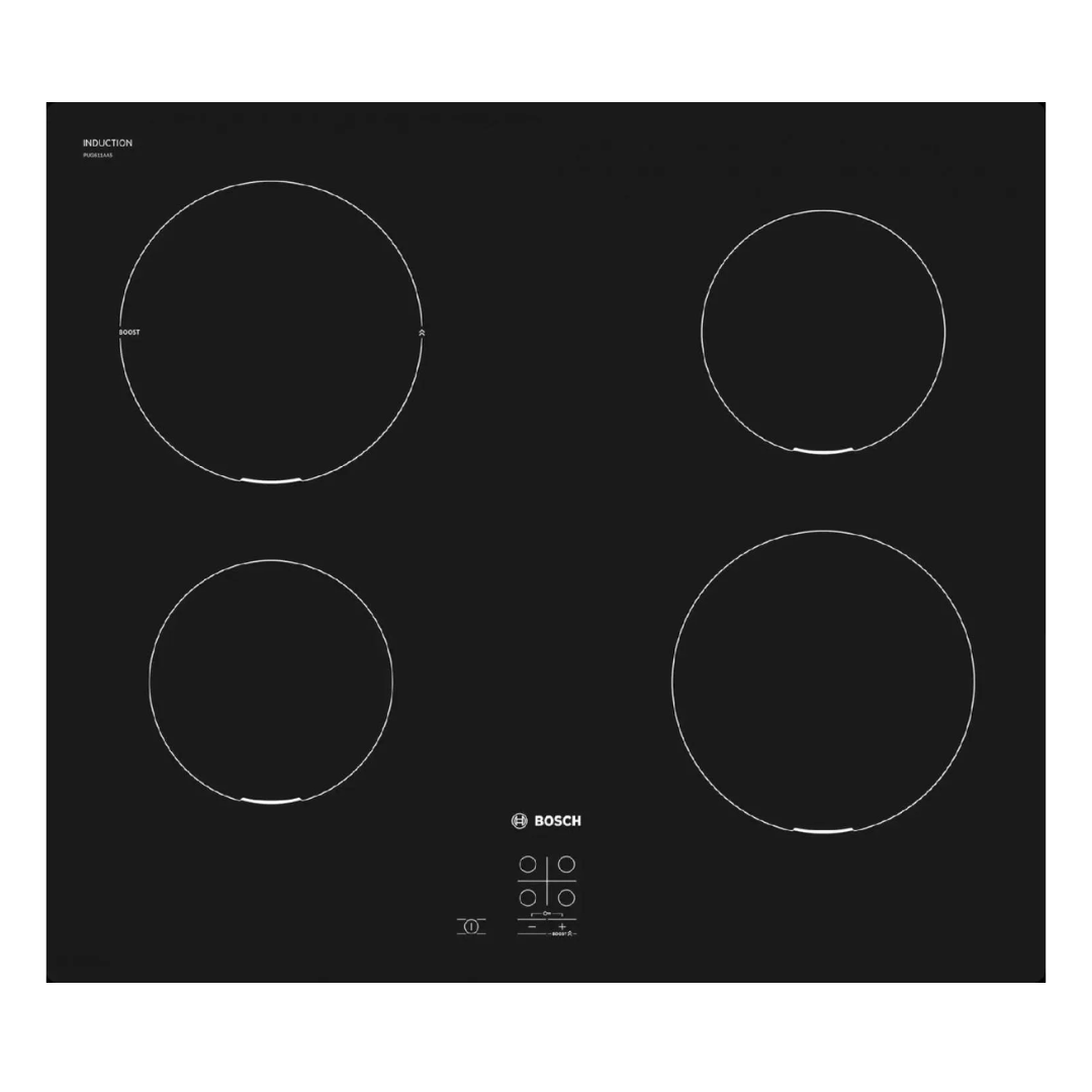 Piano Cottura Induzione 4 Fuochi BOSCH Larghezza 56 cm Piano in vetroceramica – PUG611AA5E