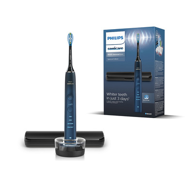 Philips Sonicare DiamondClean 9000 Series Spazzolino Elettrico Sonico Blu Special Edition, con custodia da viaggio HX9911/88