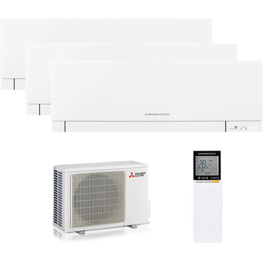 Mitsubishi Electric Trialsplit 9000+9000+12000Btu MXZ-3F54VF + MSZ-EF25VGKW + MSZ-EF25VGKW + MSZ-EF35VGKW Climatizzatore fisso