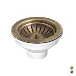 Piletta 114 mm per lavello con foro 90 mm copper – rame anticato