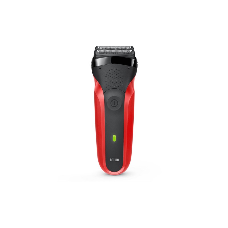 Braun Series 3 300s Foil Shaver Trimmer Rasoio elettrico da barba Rosso