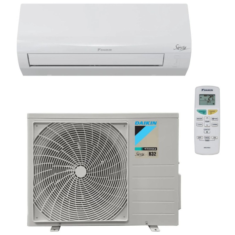 Daikin ATXF35E+ARXF35E Siesta Pro Era Climatizzatore 12000 Btu Monosplit Con Pompa di Calore R32 (Unità Interna + Unità Esterna)