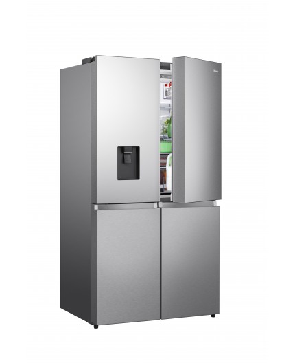 Hisense RQ758N4SWSE frigorifero side-by-side Libera installazione 606 L E Acciaio inox