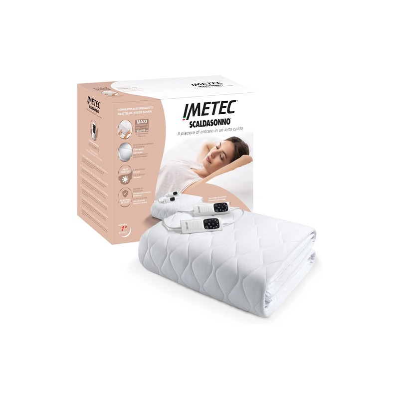 Imetec 16729 Scaldasonno Adapto maxi coprimaterasso matrimoniale 195×165 cm