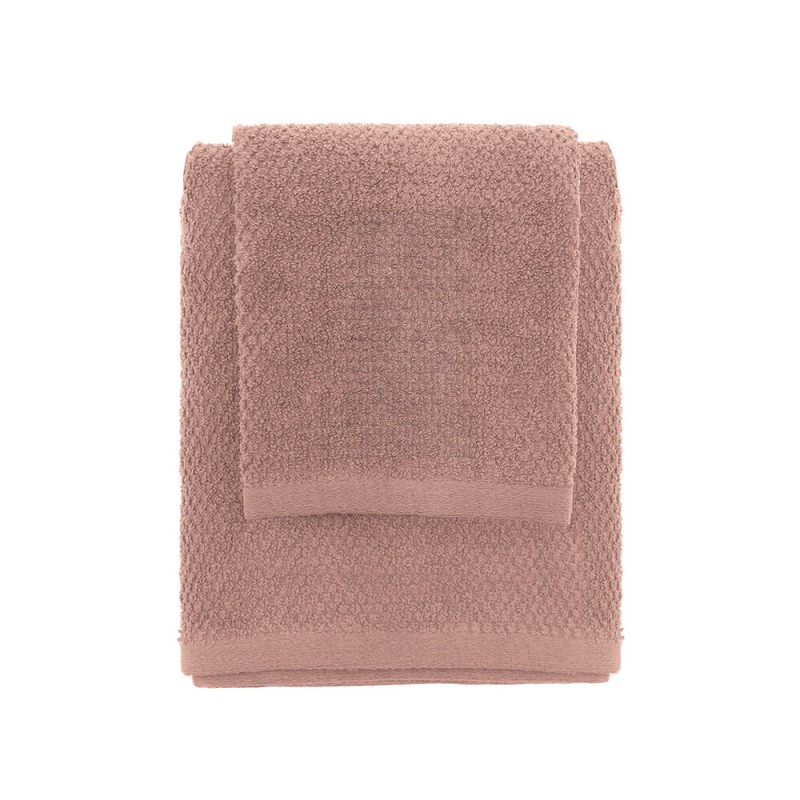 Set asciugamani bagno rosa per viso e ospite in cotone puro Spring