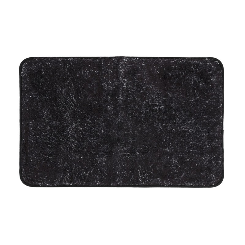 tappeto bagno nero 45×75 cm in poliestere fondo antiscivolo Nuvola